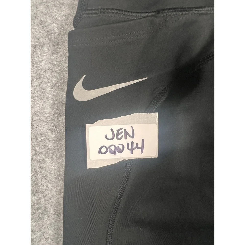 Nike Dri-FIT Running Leggings XS Black Mesh‎ Panels Pocket